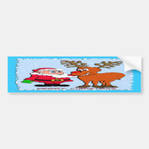 Santa and Rudolph T-Shirts & Gifts Bumper Sticker