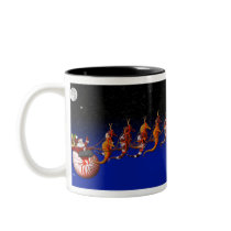 Santa and Seahorse Sleigh Mug #2