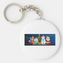 Santa and Snowman Christmas Key Chains