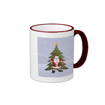 Santa and the Christmas Tree Mugs