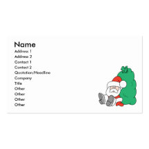 Santa and Toy Sack Business Card Templates