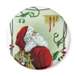 Santa and Twining Vine Vintage Xmas magnets
