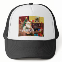 Santa At Home - Pekingese (R) - Santa Mesh Hat