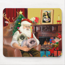 Santa At Home - Pekingese (R) - Santa Mouse Mat