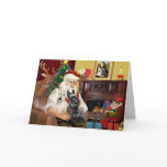 Santa At Home - Scottish Terriers (two) - Santa cards