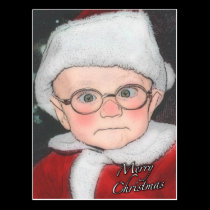 Santa Baby Merry Christmas Postcard postcards