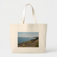 Santa Barbara Coastline with Railroad Tracks Bags