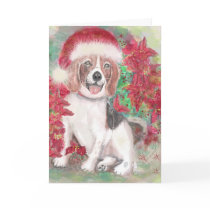Santa Beagle Greeting Card