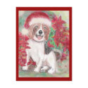 Santa Beagle Christmas card postcards