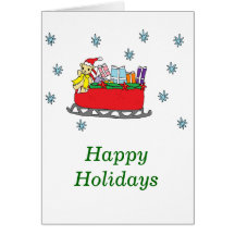 Santa Bear Happy Holidays Cards