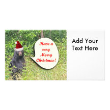 Santa Bear Wishing You a Merry Christmas Photo Card