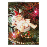 Santa Bubble Bath Ornament Greeting Card