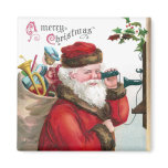 Santa Calls on Antique Telephone Refrigerator Magnet