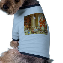 Santa Checks In With His Cookie Baking Elves Doggie Tee