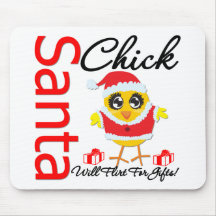 Santa Chick Will Flirt For Gifts v2 Mousepad