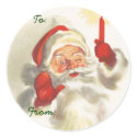 Santa Christmas Name Tags stickers
