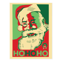 Santa Christmas Postcard - HoHoHo