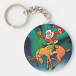 Santa Christmas Rodeo Key Chains