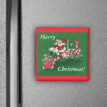 Santa Christmas Train Magnet