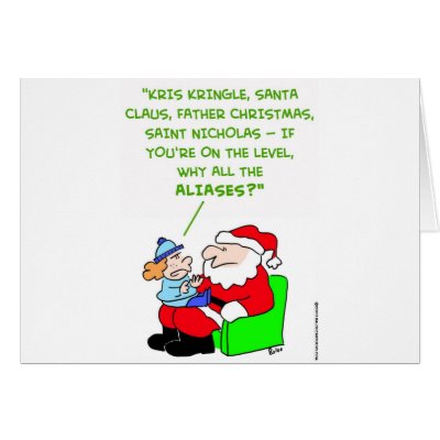 santa claus aliases cards by rexfmay