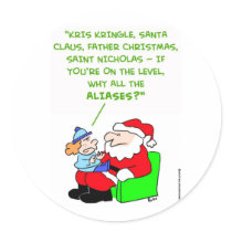 santa claus aliases stickers