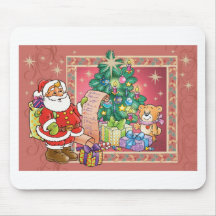 Santa Claus and Christmas Wish List Mousepad