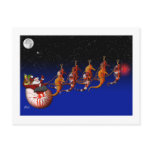 Santa Claus and Seahorse Sleigh Postcard