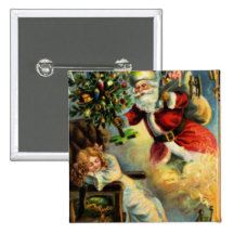 Santa Claus Arrives Buttons