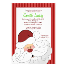 SANTA CLAUS Baby Shower Christmas Invitation