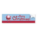Santa Claus blue Bumper Sticker bumper stickers