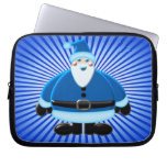 Santa Claus Blue Christmas Design Laptop Computer Sleeves