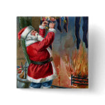 Santa Claus Busy Filling Stockings Pin