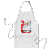 Santa Claus Christmas Apron Personalise with Name