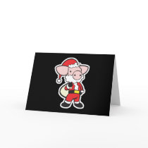 santa claus christmas pig greeting card