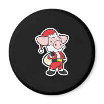 santa claus christmas pig refrigerator magnet