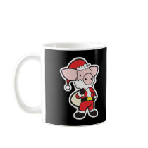 santa claus christmas pig coffee mug