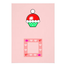 santa claus cupcake invitation