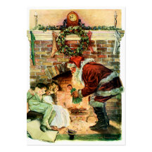 Santa Claus Delivering Presents Business Card Templates