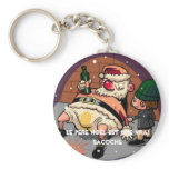 santa-claus-drunk, le pere noël est une vrai sa... keychains