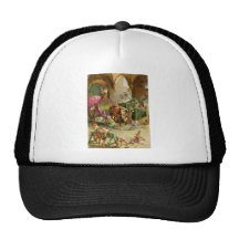 Santa Claus' Elves In HIs North Pole Workshop Trucker Hats