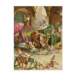 Santa Claus' Elves In HIs North Pole Workshop postcards