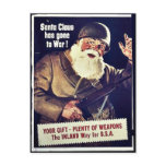 Santa Claus Has Gone To War postcards