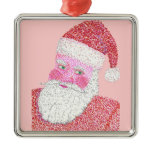 Santa Claus in Pointillism Christmas Ornament