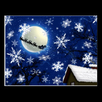 Santa Claus Is Coming To Town Postcard postcards