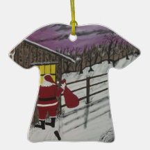 Santa Claus Is Watching Christmas Tree Ornaments