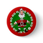 Santa Claus jumps 4 Christmas buttons