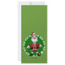 Santa Claus jumps 4 Christmas Rack Cards