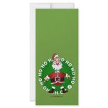 Santa Claus jumps 4 Christmas rack cards