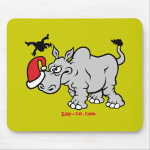 Santa Claus Meets a Rhino Mousepads