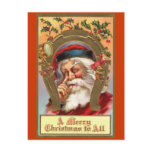 Santa Claus Message Postcard